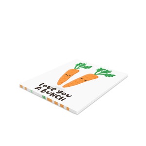 Love you a bunch cute carrot spring Greeting Card box set, cute spring card, food pun blank card box set 1, 8, 16 pcs image 7
