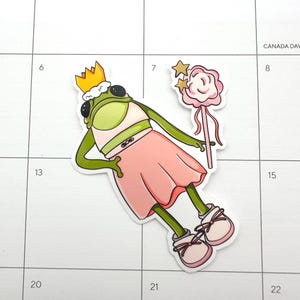 Frog Princess sticker | fantasy frog sticker | fairytale aesthetic | frog sticker | sticker for water bottle, laptop and more!