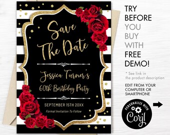 Save The Date Birthday Etsy