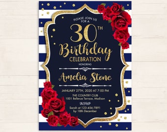 40th birthday invitations etsy