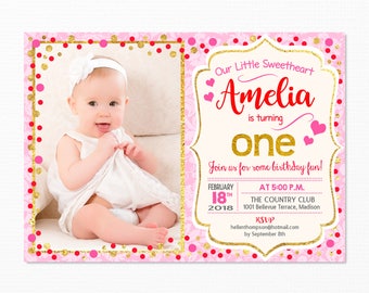1st birthday invitation etsy