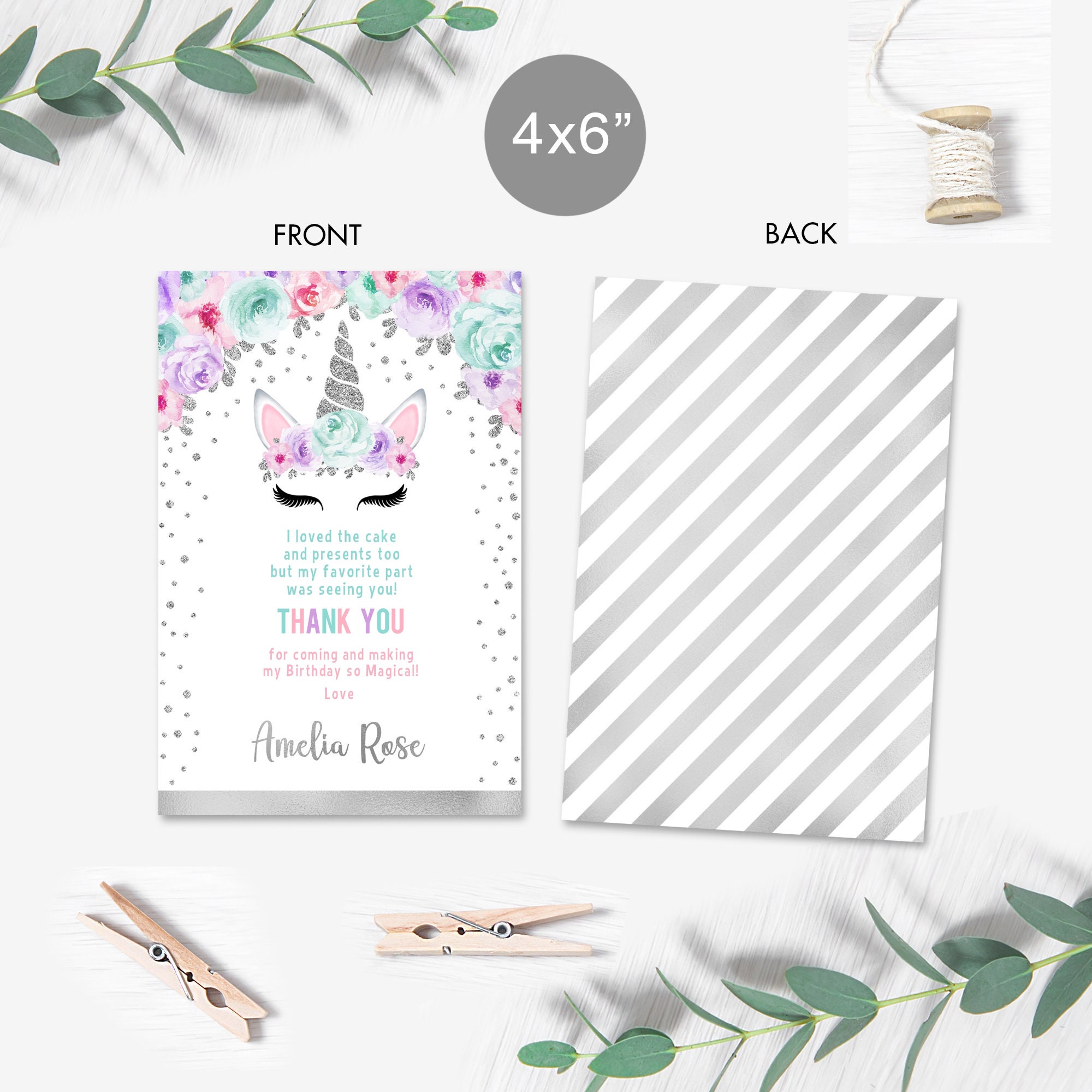 unicorn 1st birthday invitation instant download digital etsy