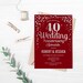 40th Wedding Anniversary Party Invitation. Any Year. DIY INSTANT ...