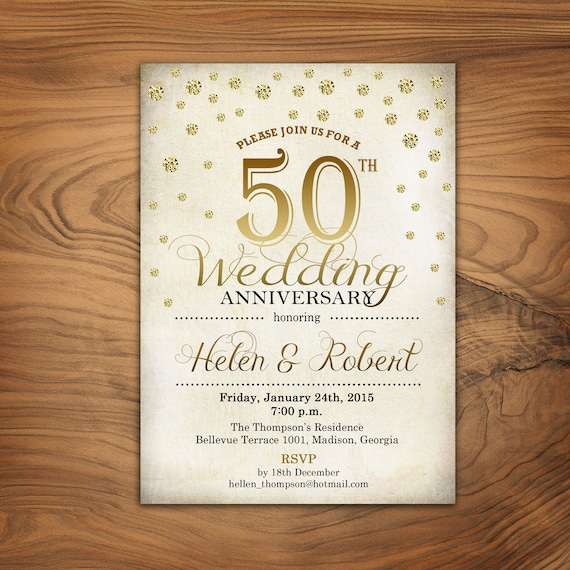 50th-wedding-anniversary-invitation-gold-white-retro-etsy