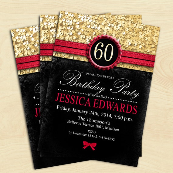 60Th Birthday Party Invitation Ideas 9