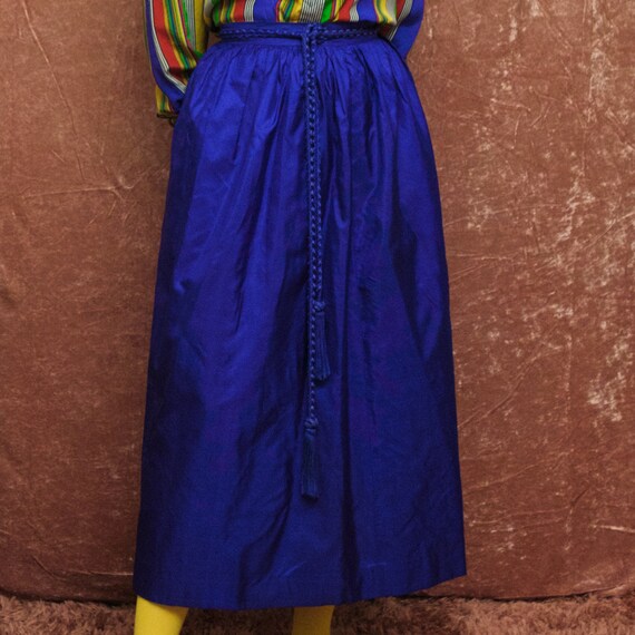 1970s purple silk wrap skirt - image 2