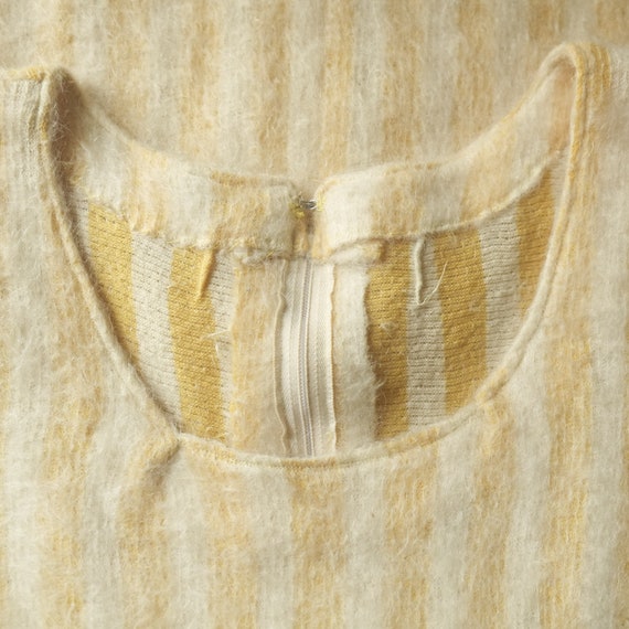1960s peaches and cream striped mohair dress - image 9