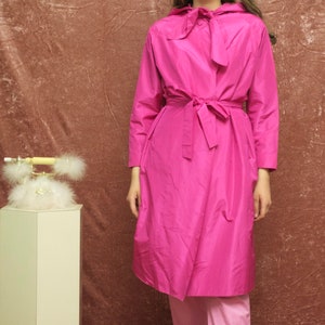 1960s hot pink silk dolman sleeve jacket image 2