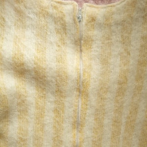 1960s peaches and cream striped mohair dress image 7