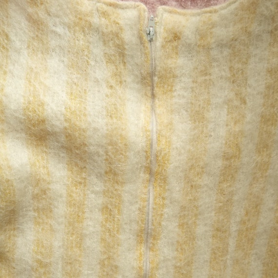 1960s peaches and cream striped mohair dress - image 7