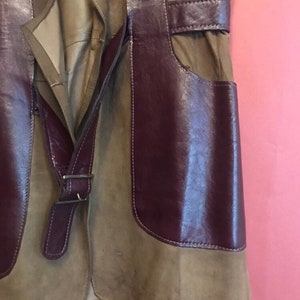 rare vintage 1960s John Stephen 'Sportive Male by Paul' Carnaby St brown suede leather belted vest image 5