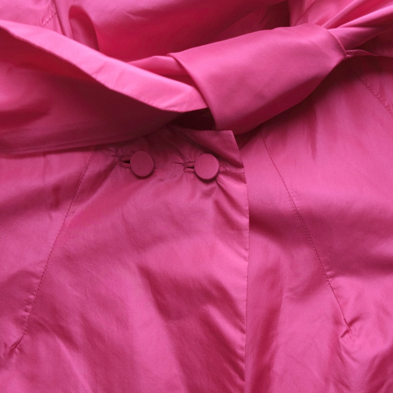 1960s hot pink silk dolman sleeve jacket image 5