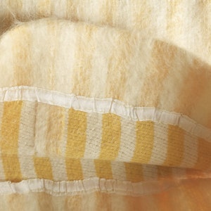 1960s peaches and cream striped mohair dress image 4