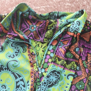1970s psychedelic print house dress image 7