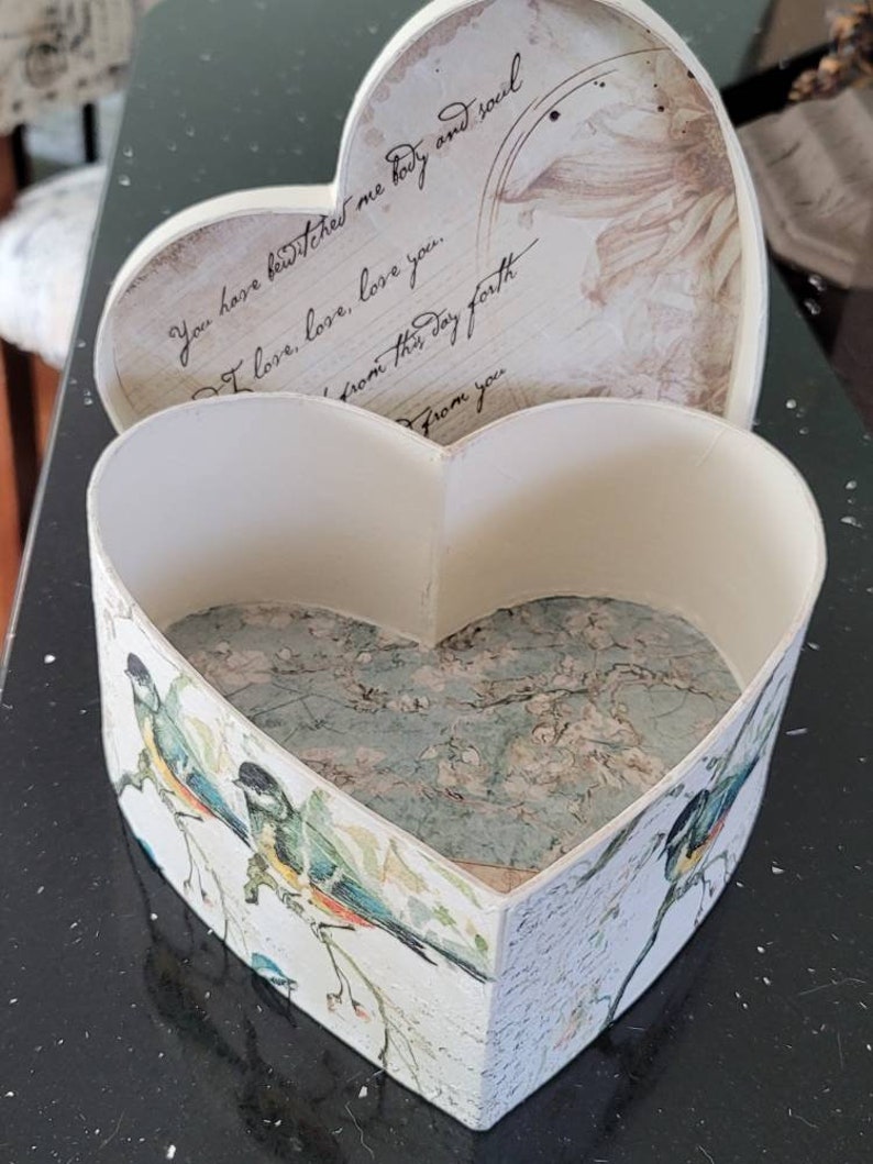 Decorative Heart Storage Box Etsy