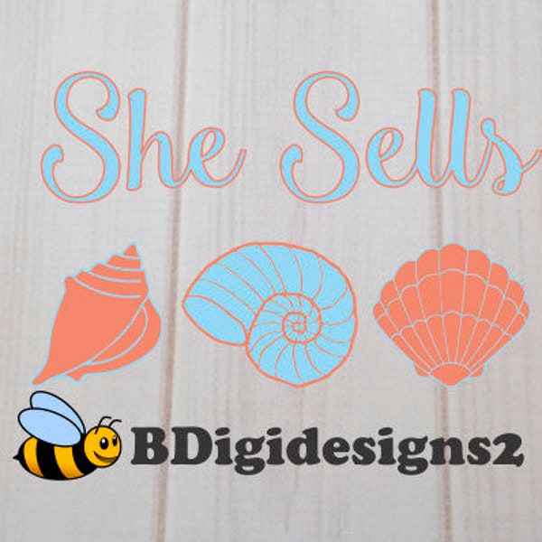 She Sells Sea Shells Heat Press Transfer