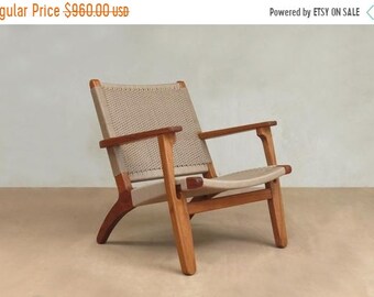 Masaya Lounge Chair Gold Manila Pattern Midcentury Modern Etsy