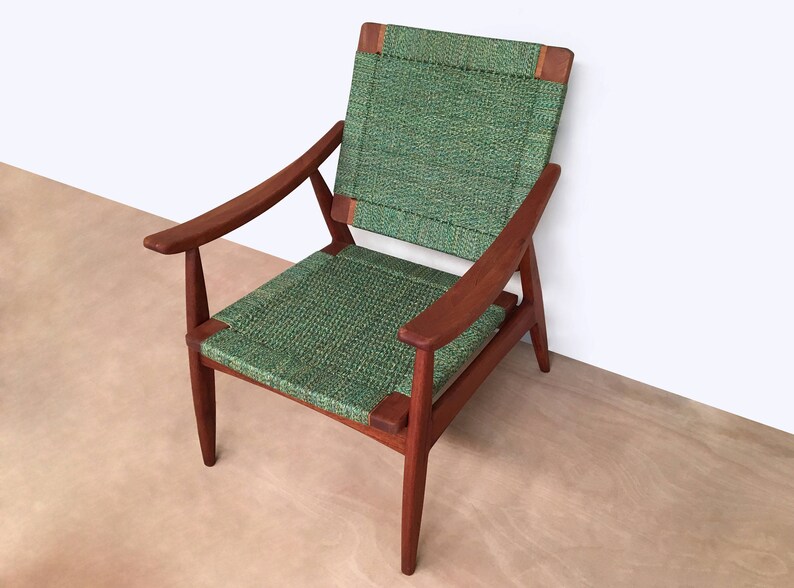 Silla de salón verde sillones tumbona moderna de mediados de | Etsy