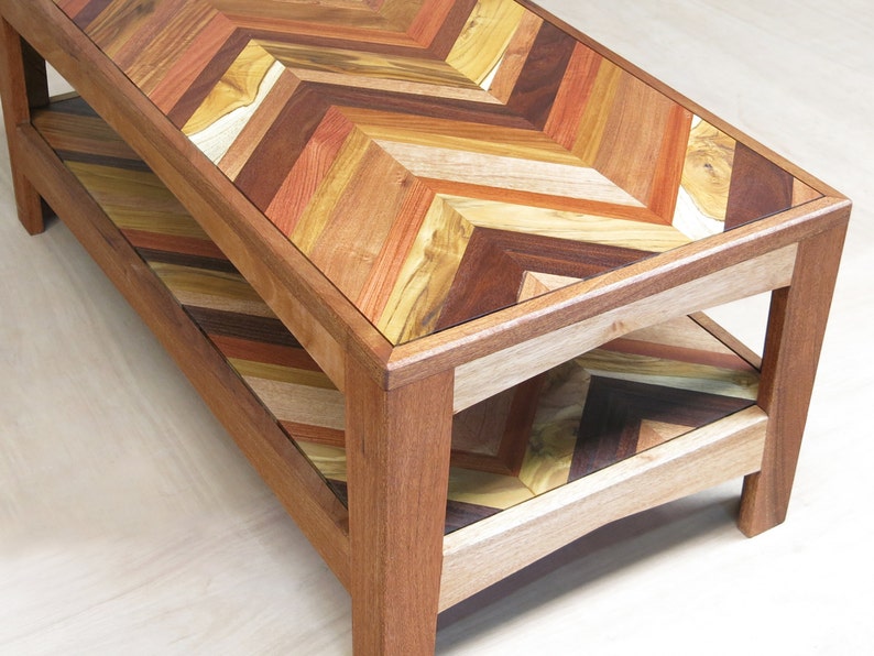 Mid Century Modern Furniture Herringbone Coffee Table Danish Etsy