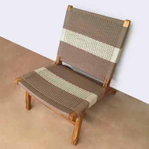 Silla de siglo medio silla de acento silla tejida a mano | Etsy