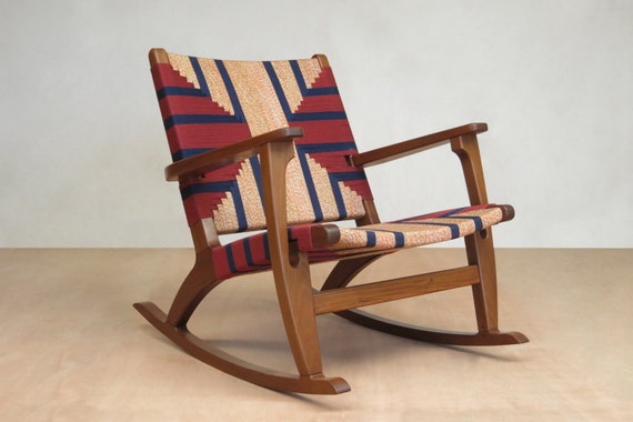 Mid Century Modern Rocking Chair Accent Chair Lounger Chair Etsy