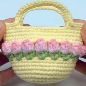 crochet minibag pattern, PDF FILE