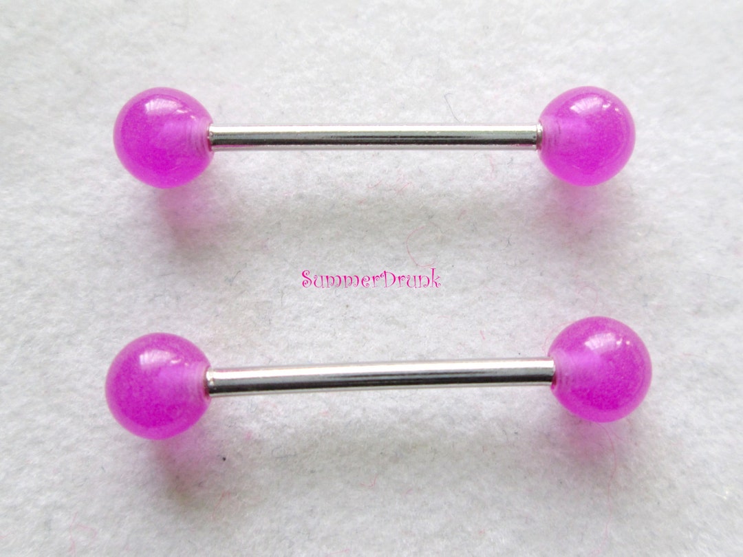 Glow in the Dark Nipple Ring, Nipple Piercing, Glow Nipple Piercing