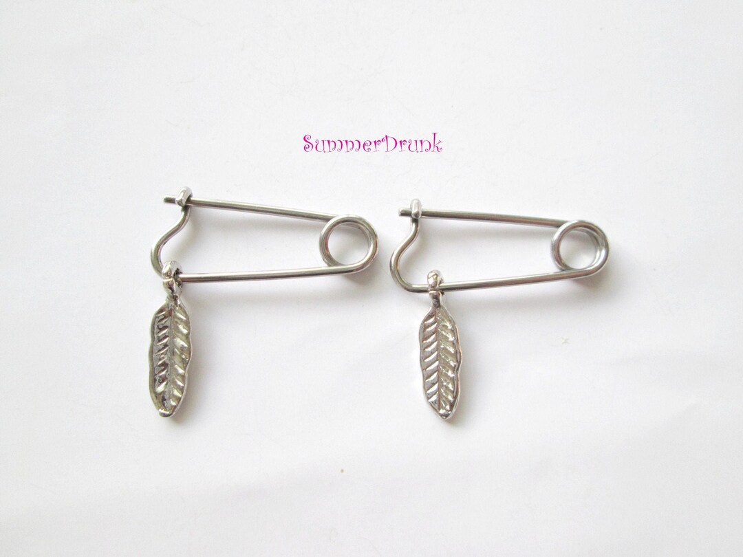Safety Pin Nipple Ring Feather Nipple Ring. Etsy