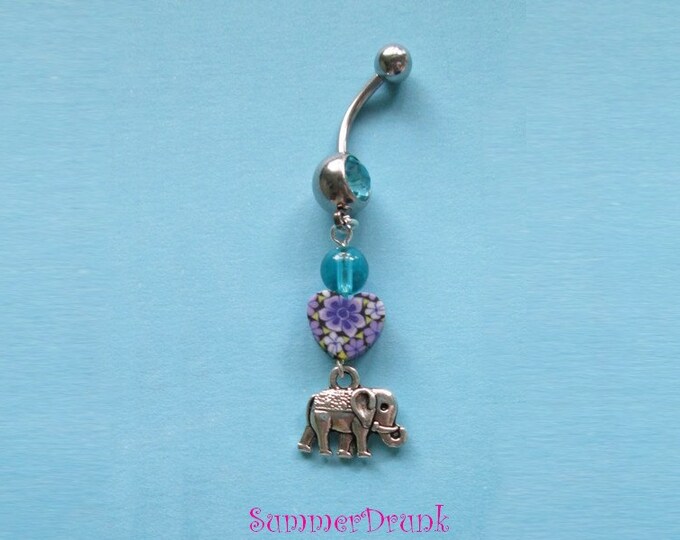 Elephant Belly Button Ring Navel Ring Belly Button Jewelry Etsy
