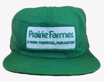 Prarie Farmer Green Vintage Snapback Adjustable Trucker Hat Baseball Cap