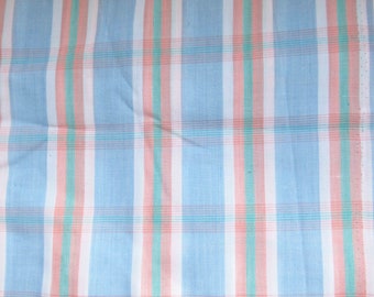 Orange Blue Stripe Cotton Shirting Fabric 115cm x 5 meters 25% Off Purchasing 2 or more items MORETHANONE25