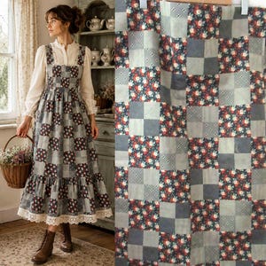 Vintage 70s Cheater Print Patchwork Canston Cotton 112cm x 2.7meters25% Off Purchasing 2 or more items MORETHANONE25