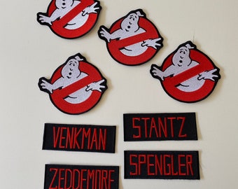 Ghostbusters Inspired Patch Iron On Logo Venkman Zeddemore Spengler Stantz Name Badge