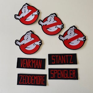 Ghostbusters Inspired Patch Iron On Logo Venkman Zeddemore Spengler Stantz Name Badge