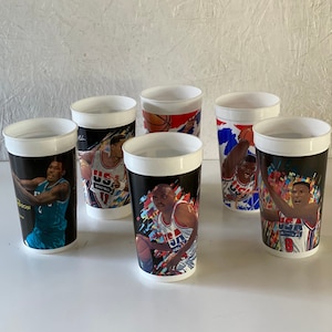 Vintage 90s McDonalds USA Basketball Tumbler 32 oz MVPs Scottie Pippen Charles Barkley Larry Johnson Karl Malone Mark Price