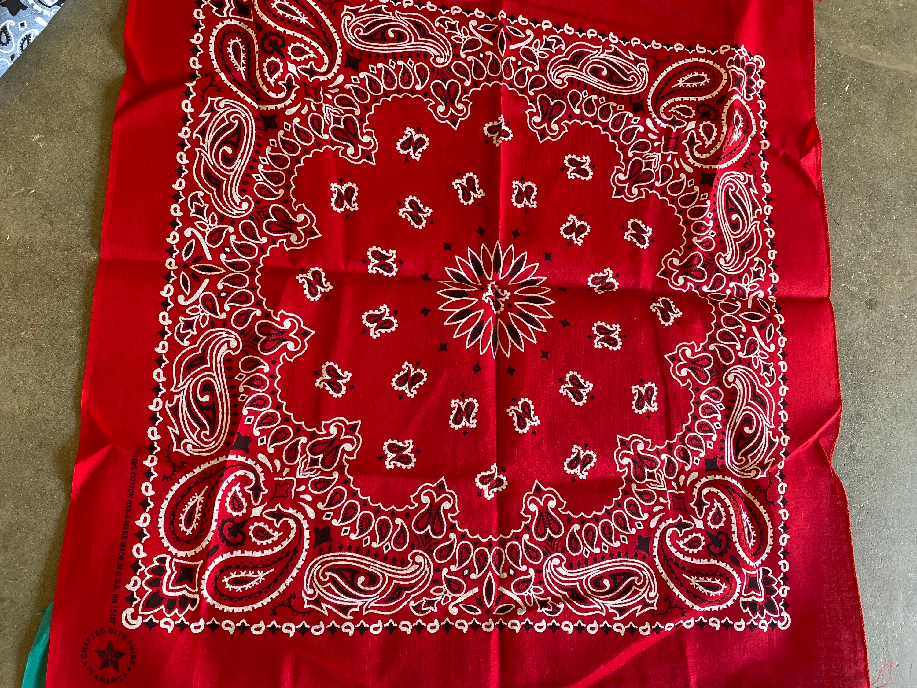 Vintage Deadstock Bandana Scarf New Unused Cotton Hav A Hank