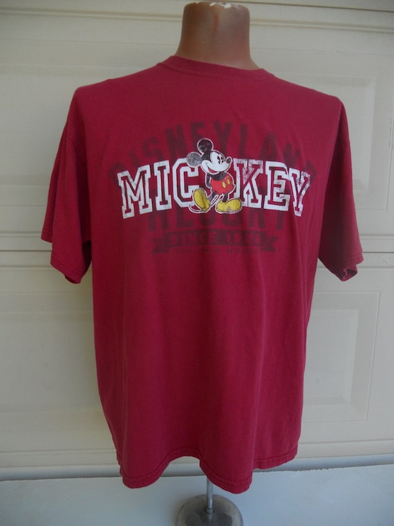 Men's Mickey Mouse Shirt 80s Disneyland TShirt Cra