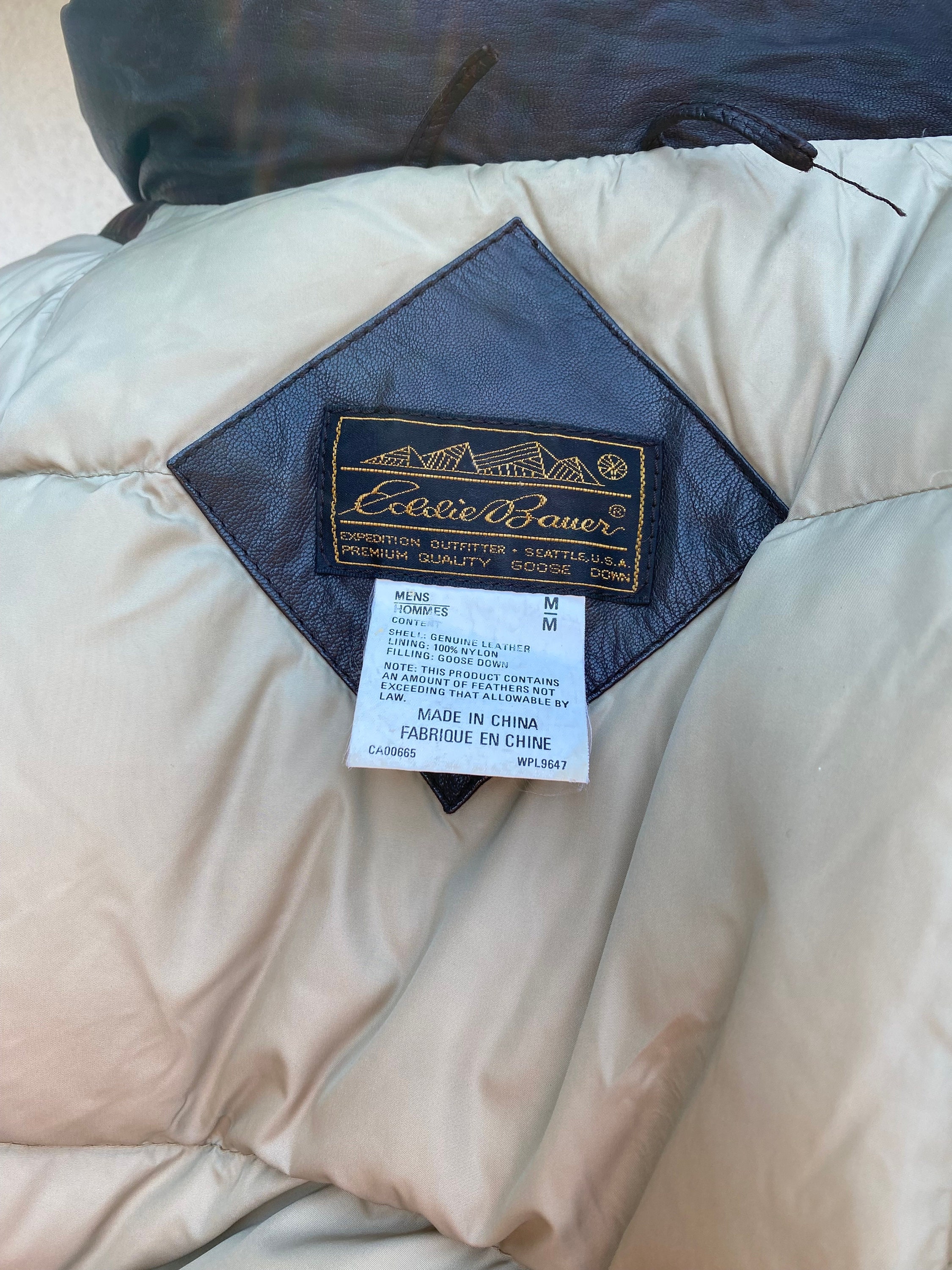 ジャケット・アウター 90s Eddie Bauer short length  down Vintage 80s 90s Eddie Bauer Goose Down Puffer Jacket Mens Large