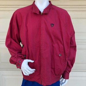 Vintage Red Polo Ralph Lauren Cotton Jacket Size XL
