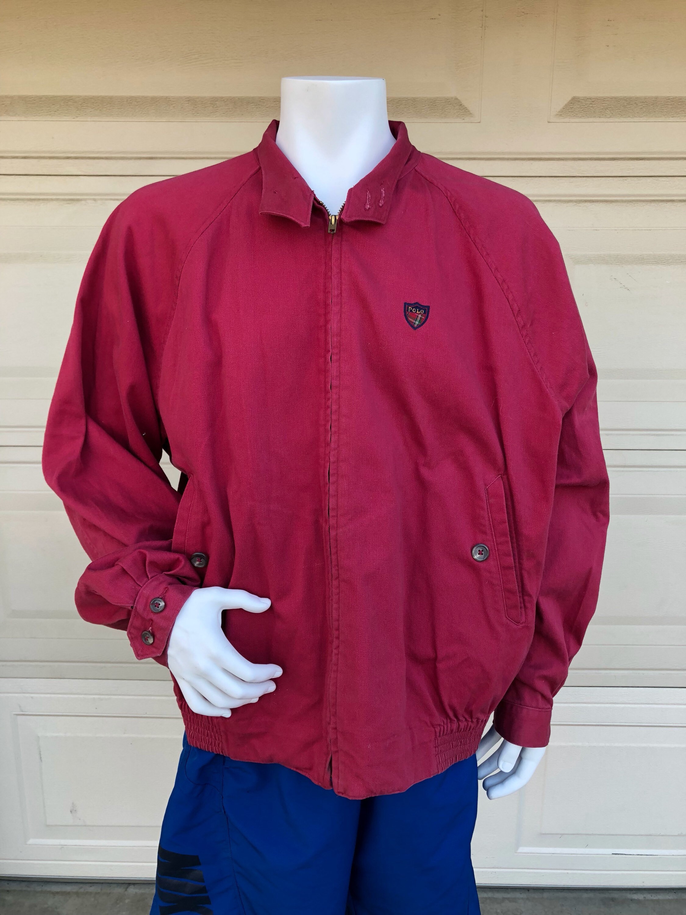 red polo jacket