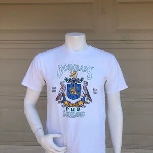 90s Scotland Pub T Shirt Douglass Inverness Scotland Fine Ales Graphic Tee Shirt Size Large