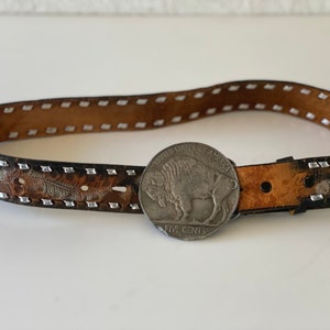 Jeweler Matthew Feldman Timeless Vintage Thin Leather Designer‎ Belt Buckle Art Jeweler Matthew Feldman Timeless Vintage Thin Leather  main image 2