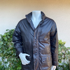 Eddie Bauer Leather Down Jacket - Etsy