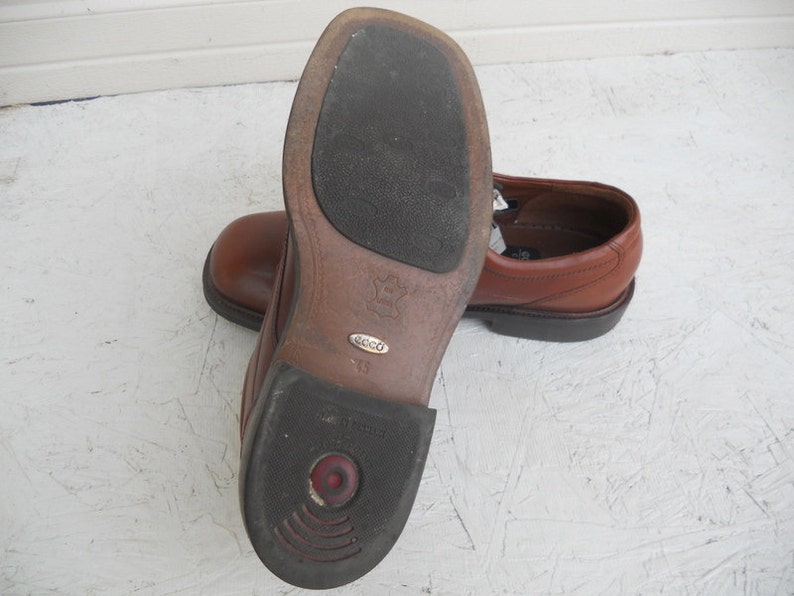Vintage Men/'s Brown Ecco Leather Lace Up Casual Shoes 11-11 12 FREE SHIPPING