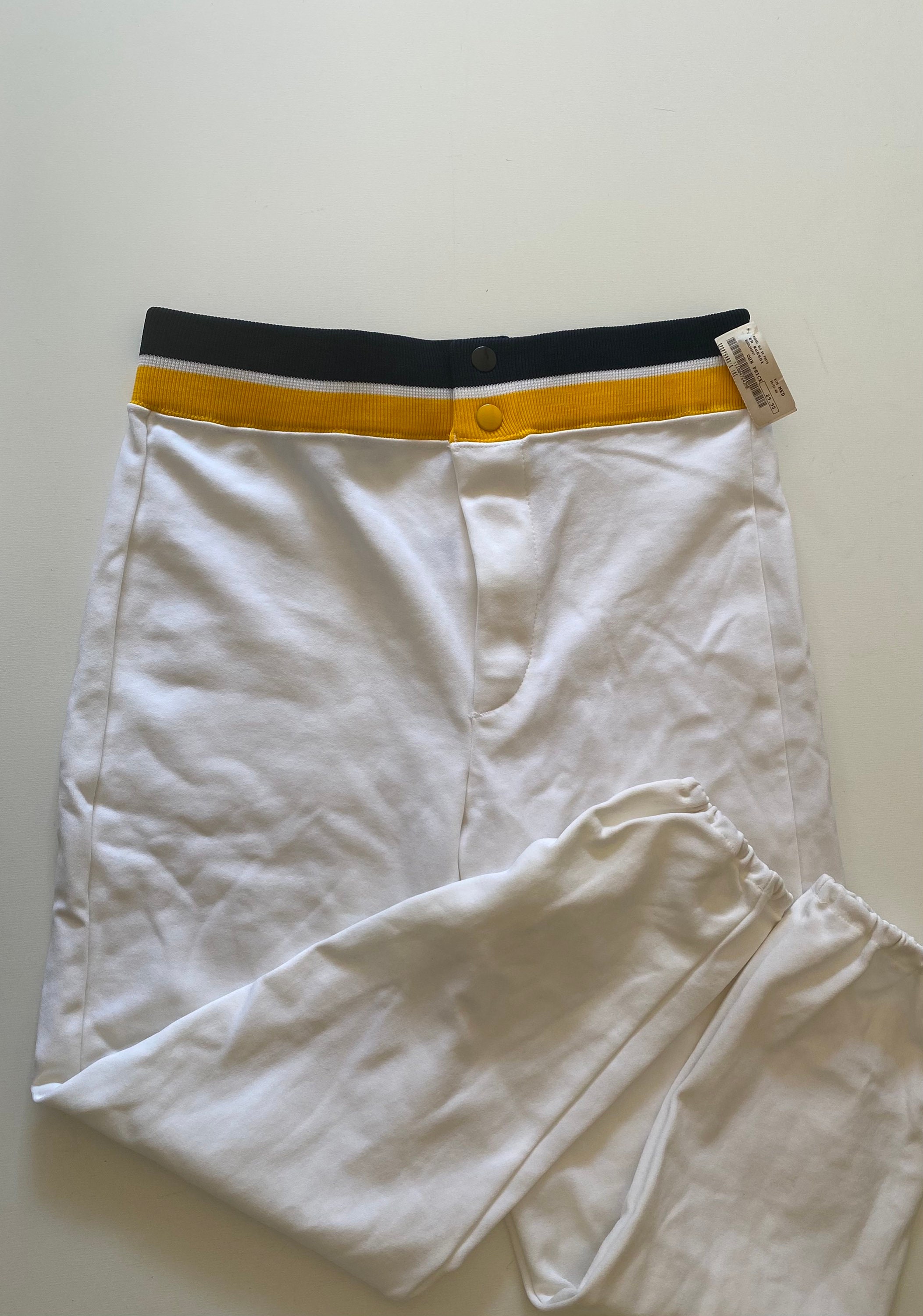 Vintage 80s Baseball Pants NWT White Striped Softball
