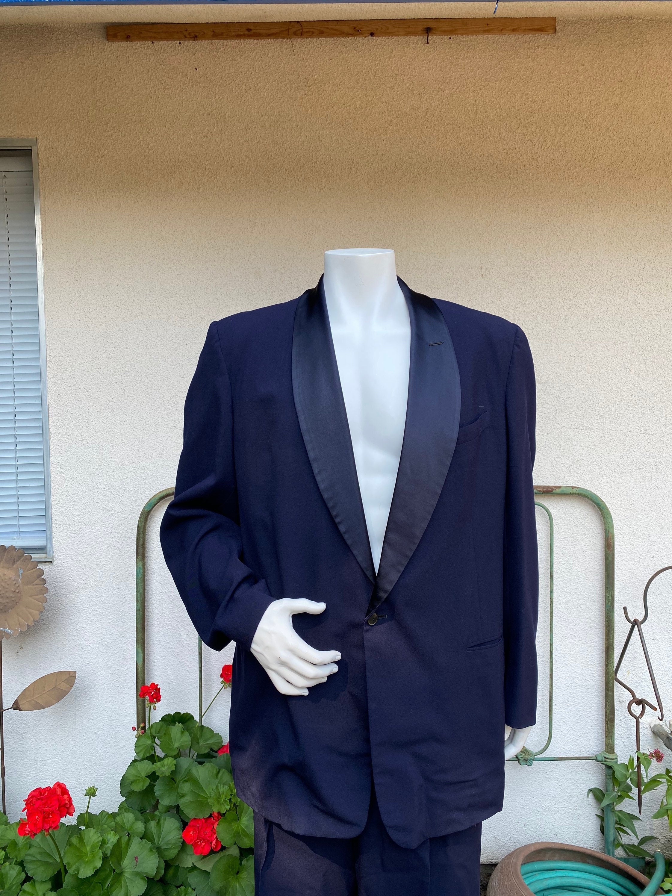 Vintage 50s 60s After Six Rudofker Tuxedo Jacket // Midnight