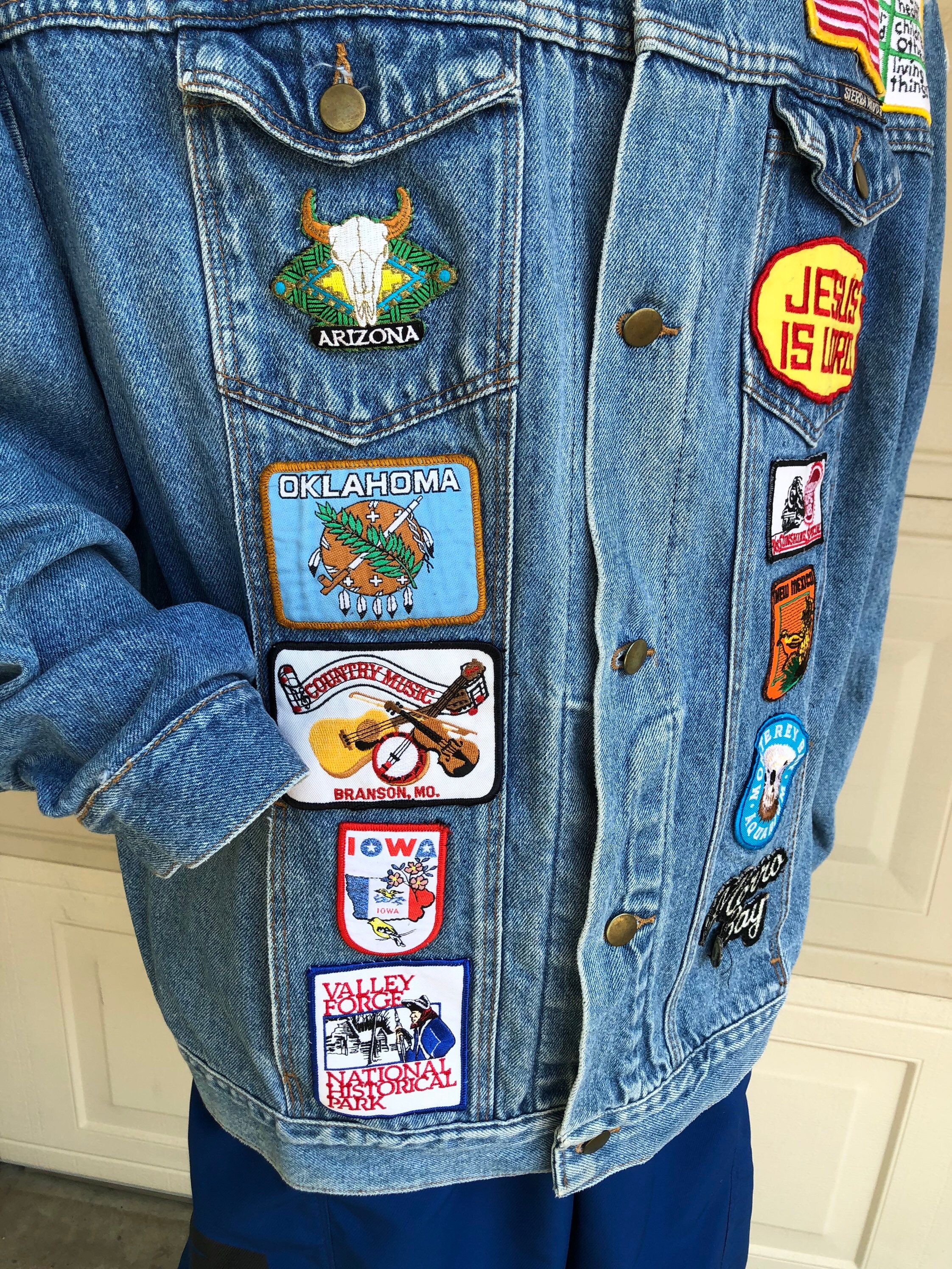 Vintage Patched Jean Jacket Haight Ashbury War is Not Healthy
