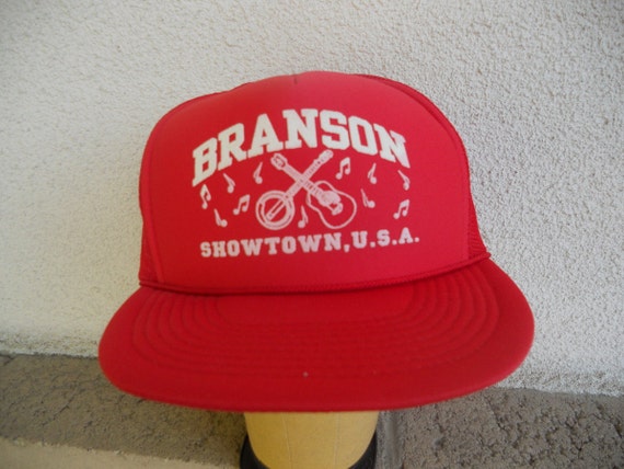 Vintage 80s Branson Souvenir Snapback Hat Puffed … - image 1