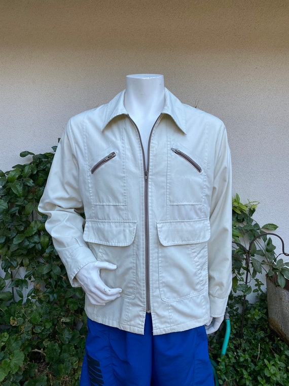 Vintage Pacific Trail Jacket Zip Up Beige Lightwe… - image 1