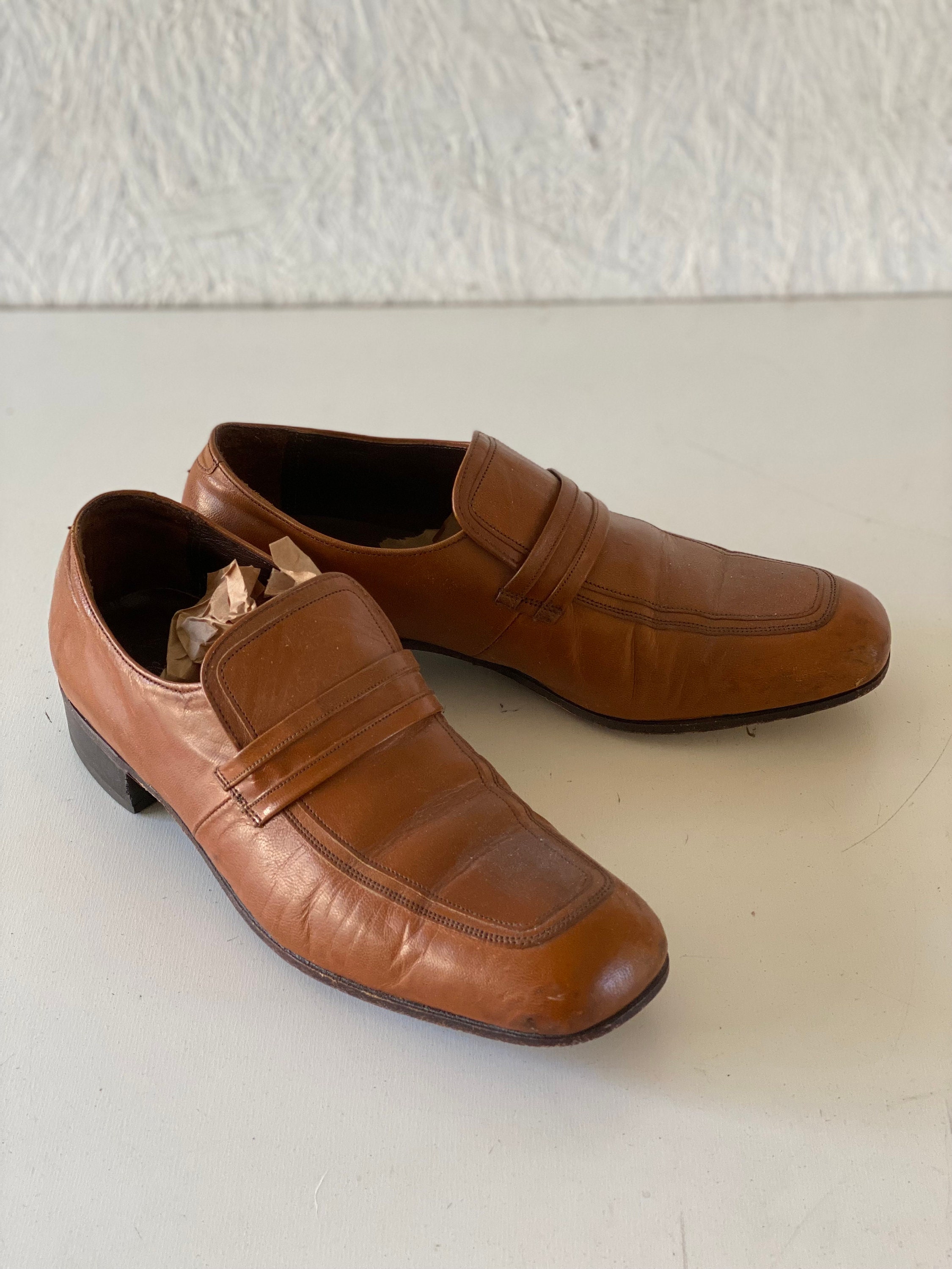 Vintage 80s Designer Collection Florsheim Slip on Caramel  display picture 2
